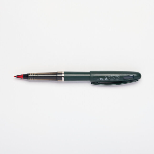 The Tradio red fountain pen open by Craft Design and Technology