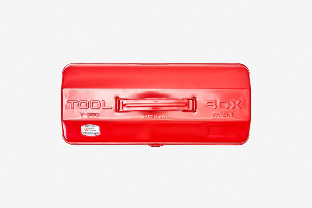Camber-top Steel Toolbox - Japan House London