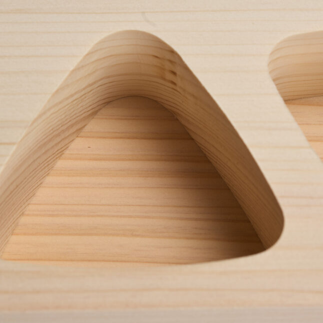Onigiri mould onigiri shaped hole