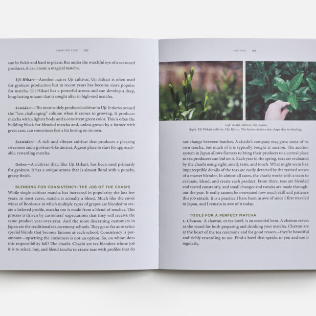 A page of the Stories of Japanese tea from Japan House London
