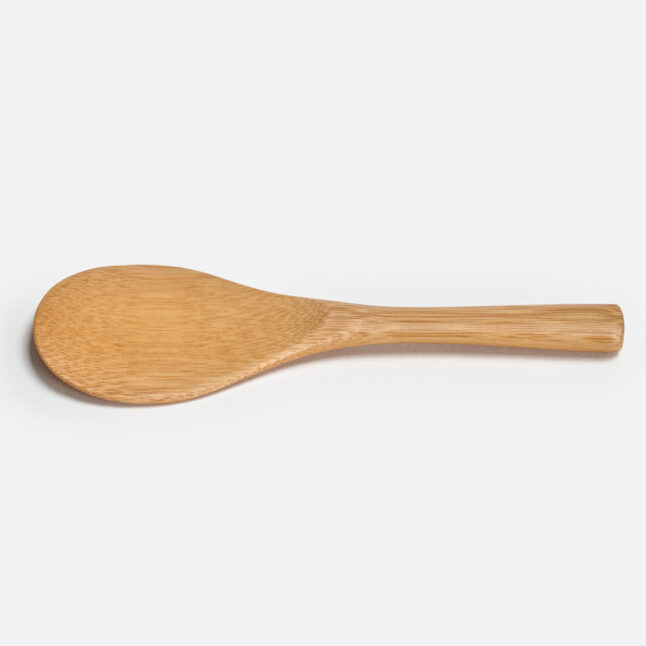 The small rice scoop made out of bamboo from Japan House London