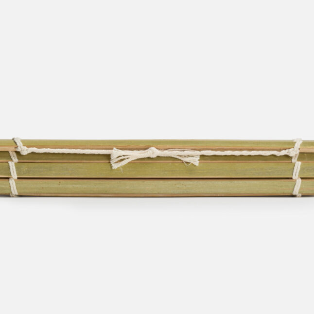 The oni sudare rolling mat rolled up from Japan House London