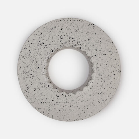 A coffee filter holder with black flecks from Japan House London.