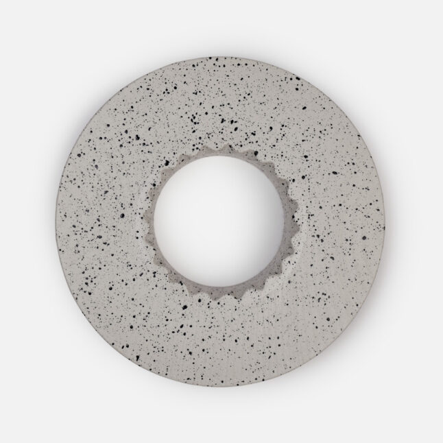 A coffee filter holder with black flecks from Japan House London.