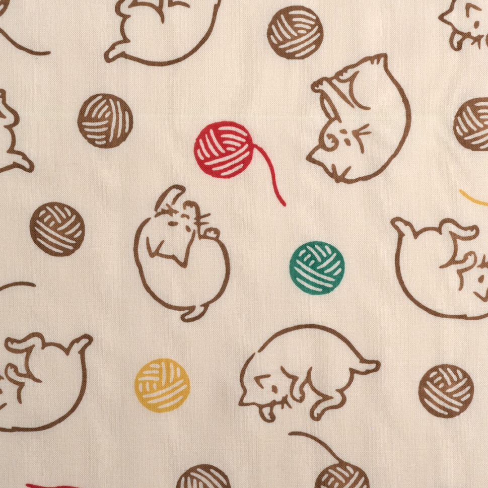 Tenugui Asciugamano Giapponese Con Design Gatto - Chusen, Cotone, 34x90 Cm, Fatto In Giappone