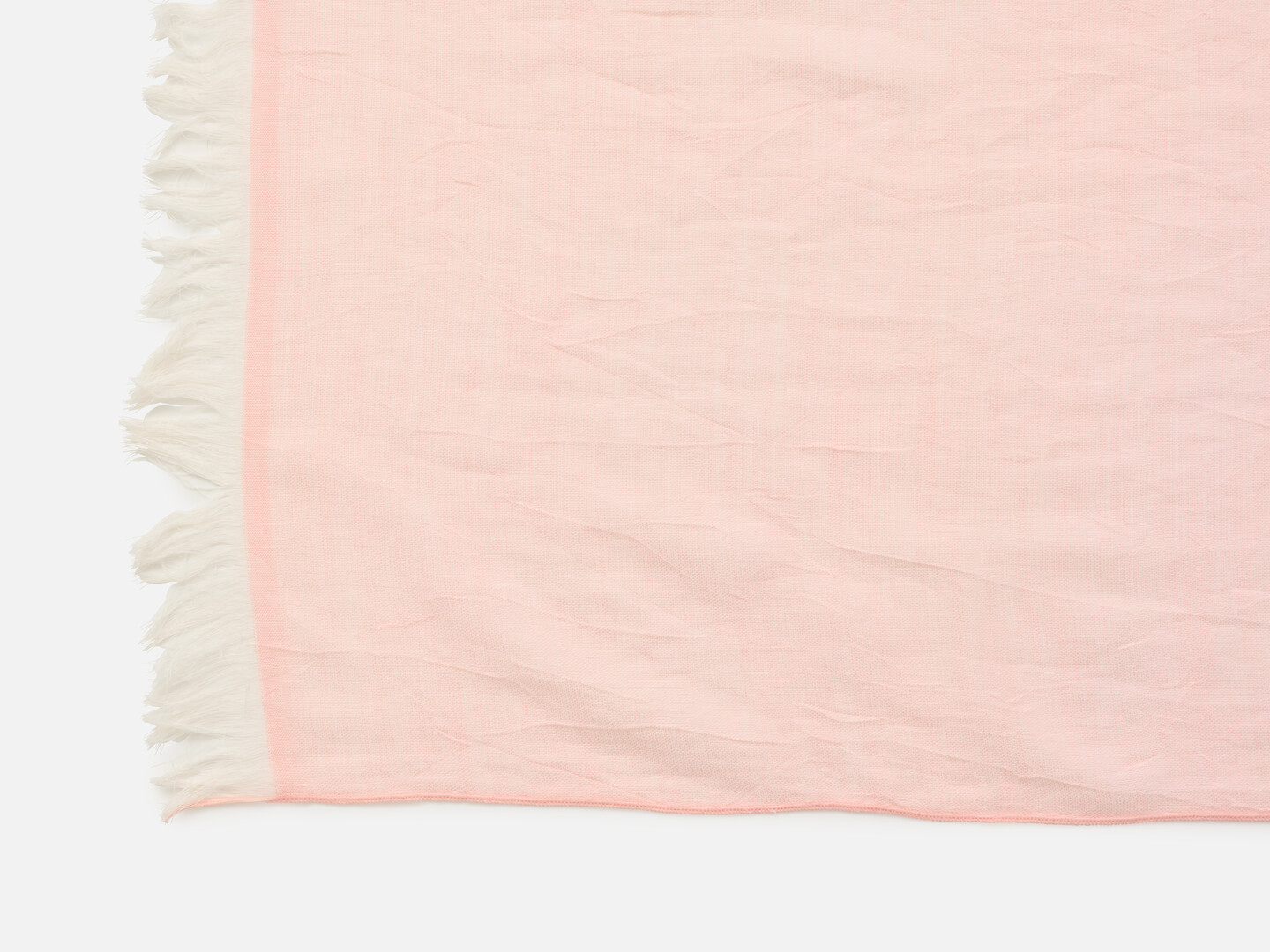 Pink cotton merino blend fabric fringe detail