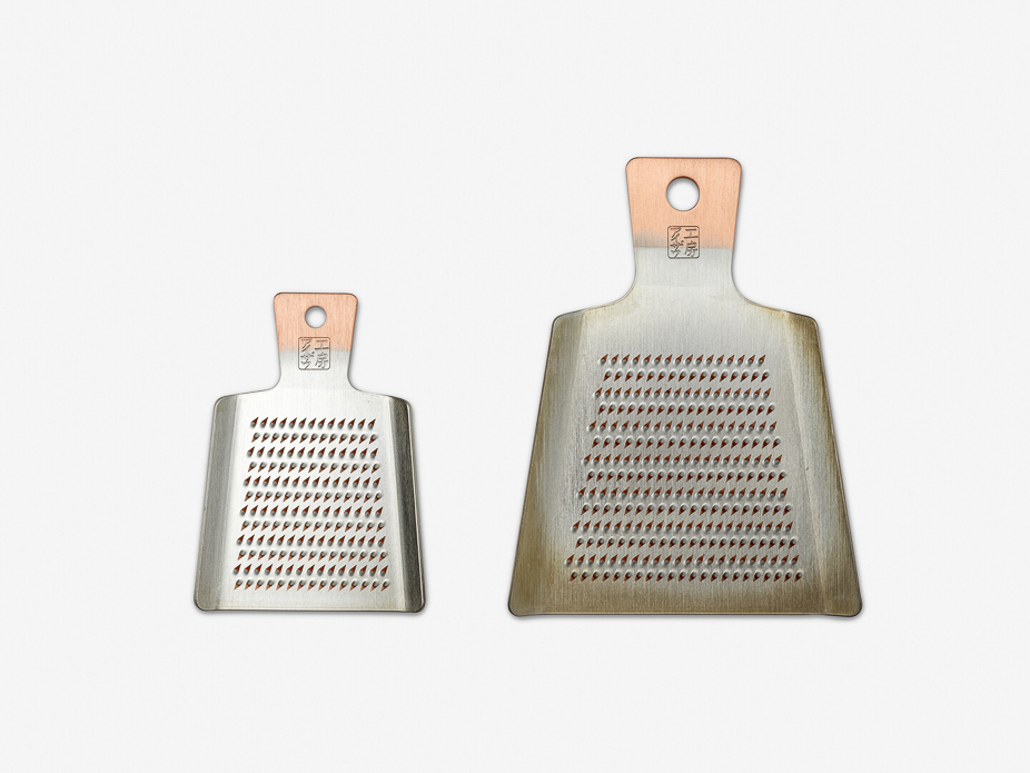 Two copper grater, one small and the other bigger