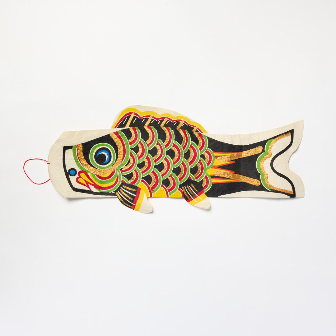 Washi stencil dyeing Katazome Single carp streamer