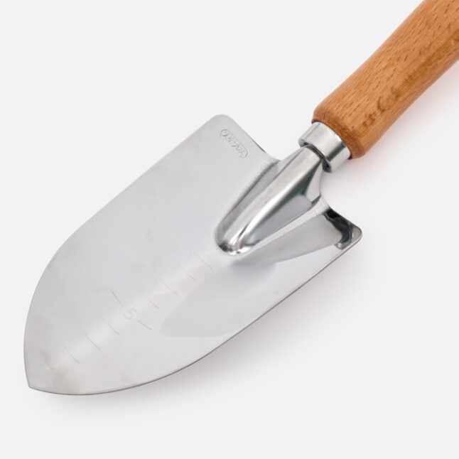 The scoop of the hand shovel