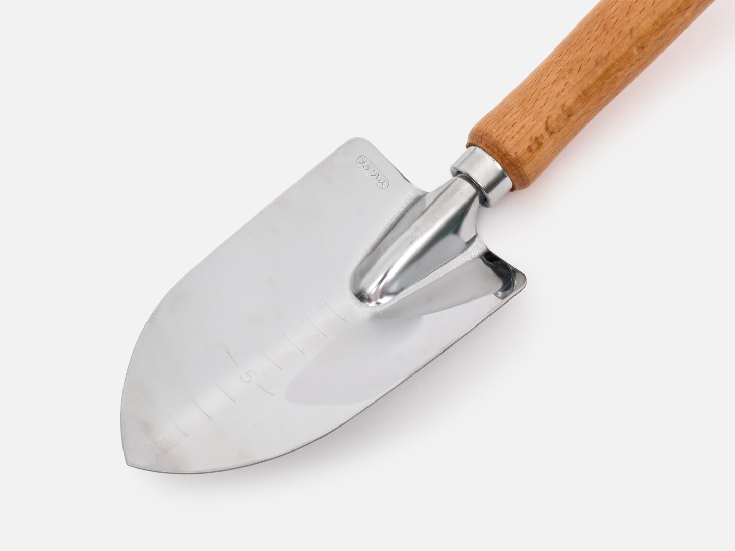 The scoop of the hand shovel