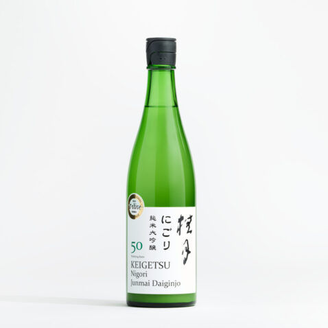 A 720ml bottle of Keigetsu Nigori Junmai Daiginjo