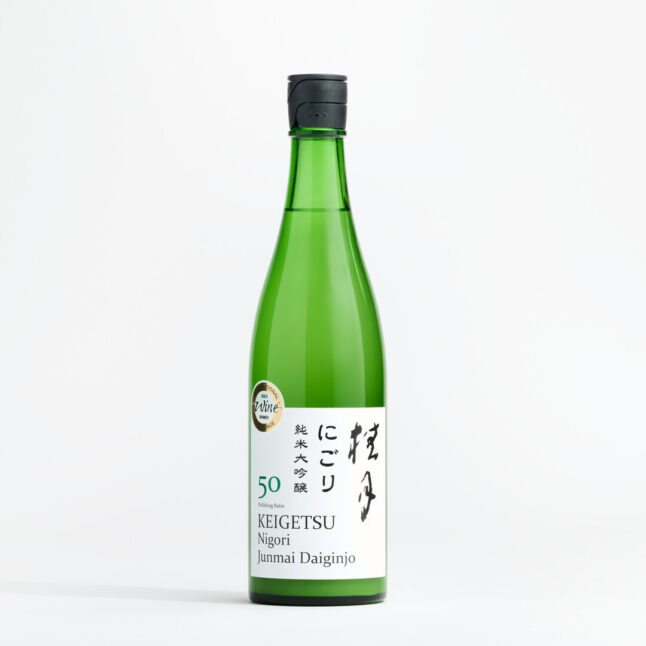 A 720ml bottle of Keigetsu Nigori Junmai Daiginjo
