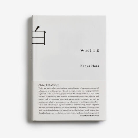 The book White by Hara Kenya with a white cover with the words White and Hara Kenya