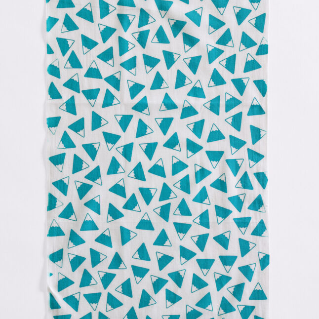 A tenugui with a pattern of many Mount Fuji