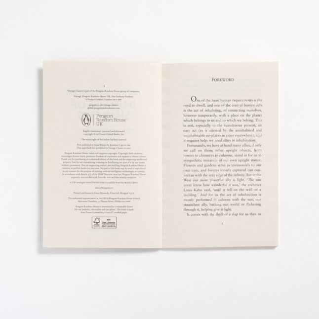 The opening page to the foreword of the book In Praise of Shadow on the right hand side with the publishing details on the left hand side