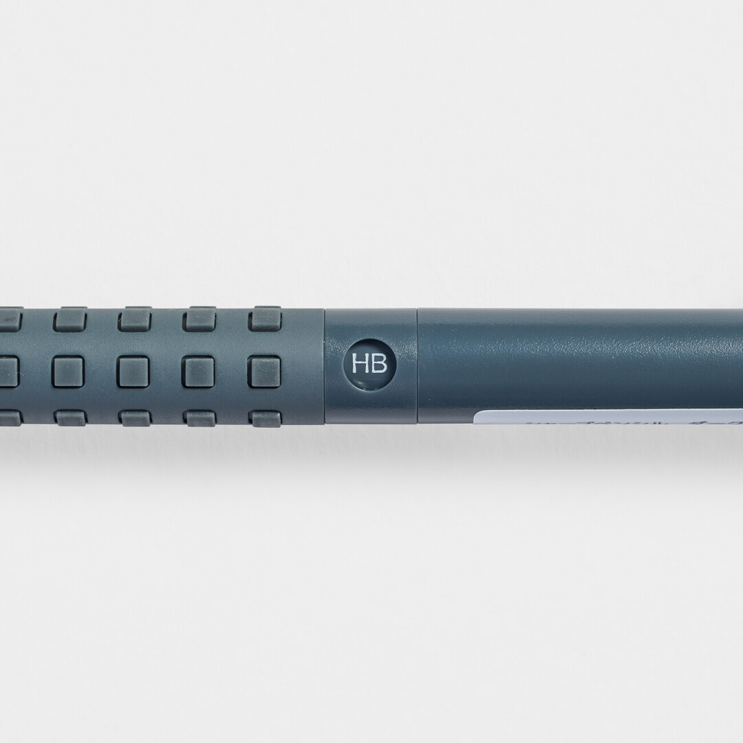 Pentel Smash Mechanical Pencil 0.5 with a grey body and a window to showing 'HB'