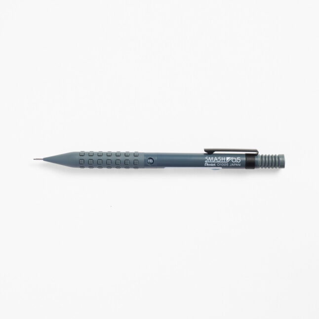 Pentel Smash Mechanical Pencil 0.5 with metal tip, rubber grip and small window showing 'HB'