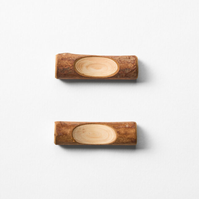 Set of two Aomori Hiba Wood Chopsticks Rest from Japan House London