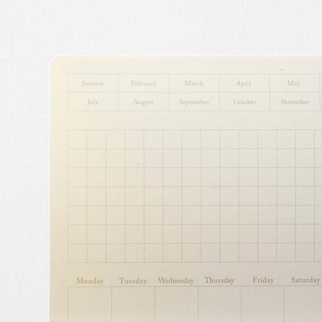 STALOGY Removable Sticker Calendar S with a gridded monthly schedule from Japan House London.