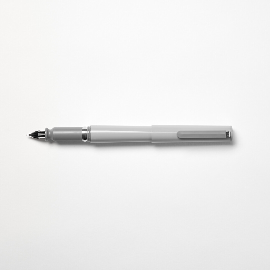 Tuzu Fountain pen by Sailor with grey body and steel nib from Japan House London.