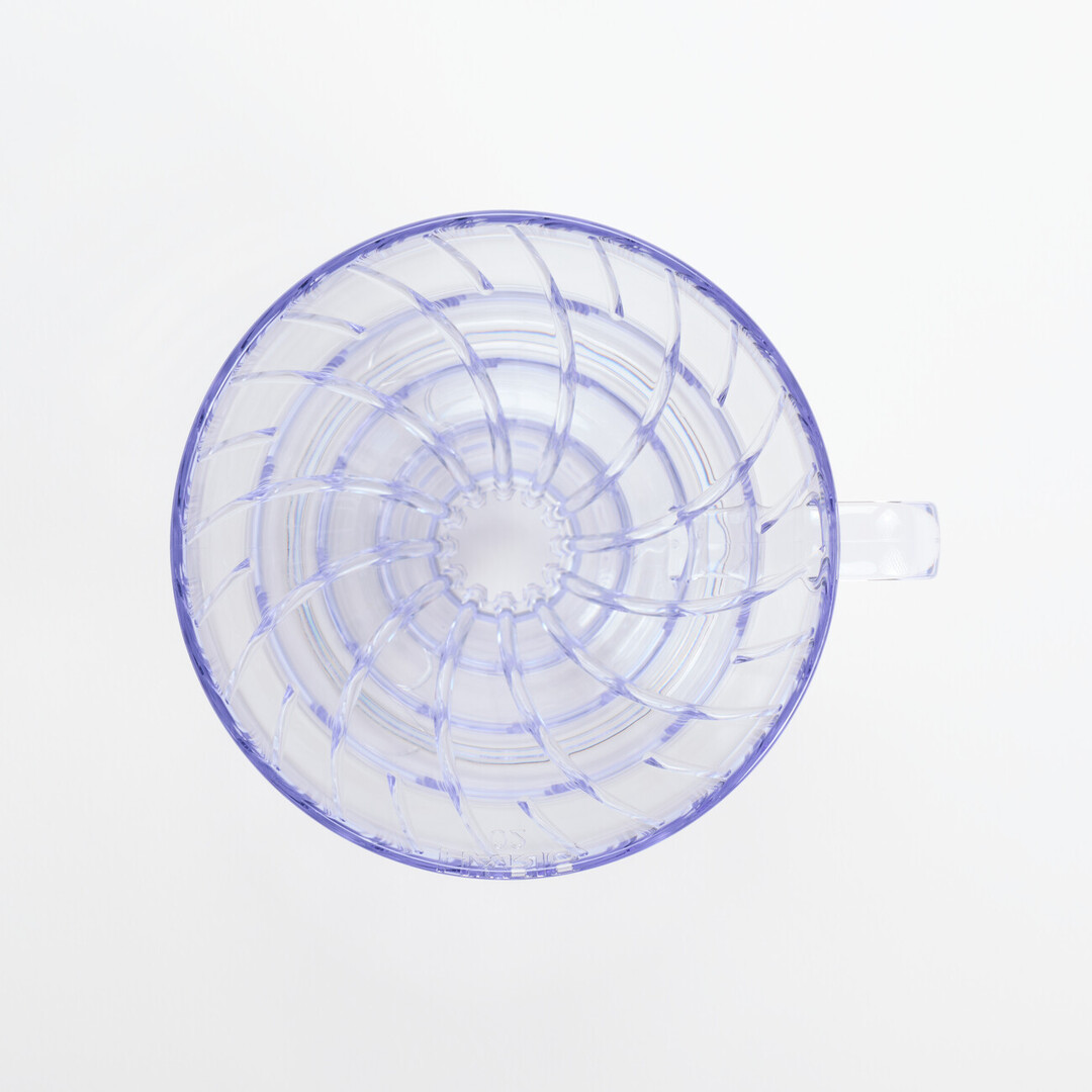 Hario V60 Dripper Size 02 in Clear plastic from Japan House London.