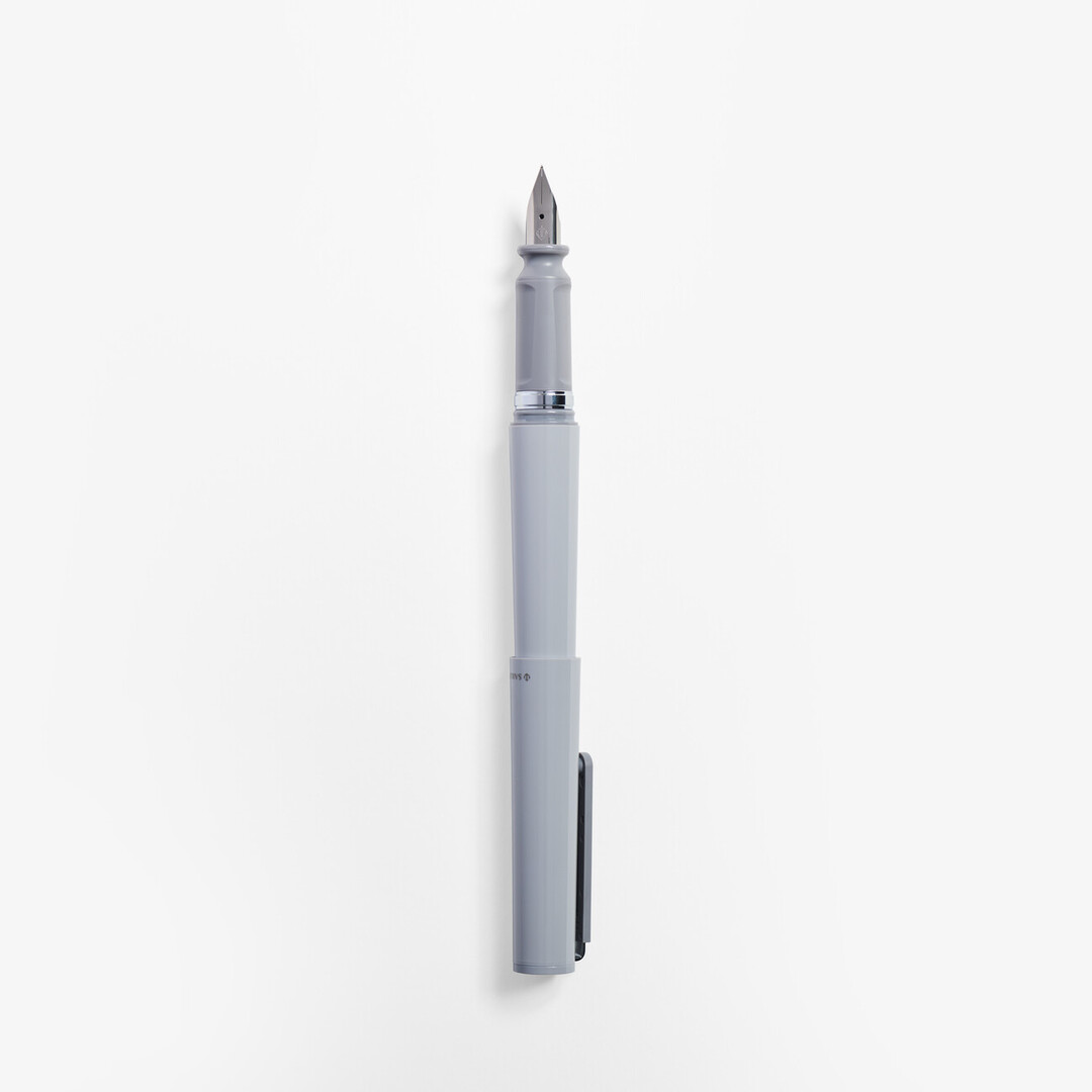 Tuzu Fountain pen by Sailor with grey body and steel nib from Japan House London.