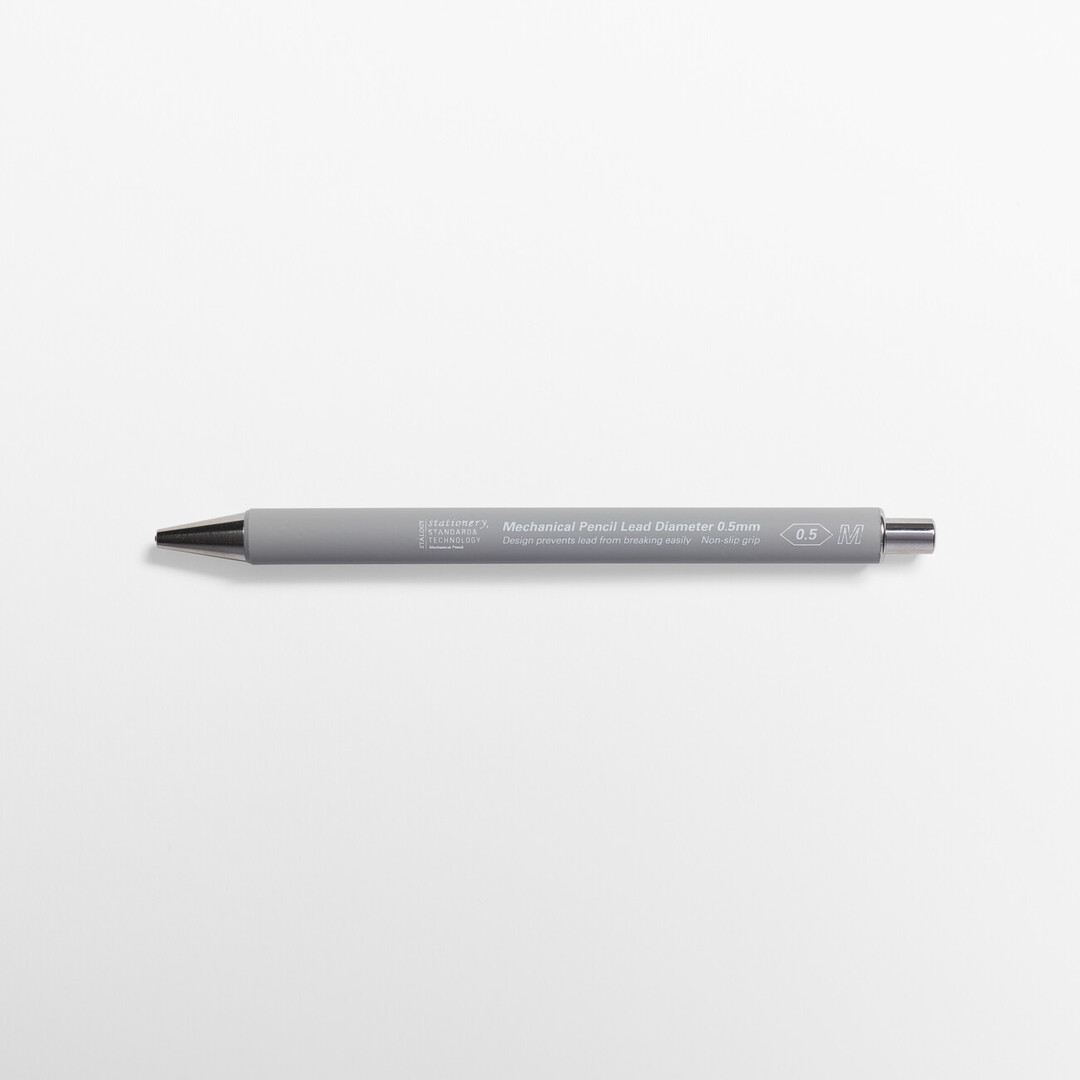 A grey Stalogy mechanical pencil from Japan House London.