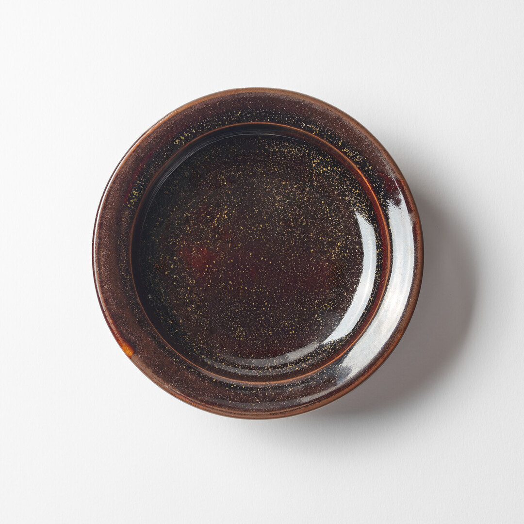 Tenmoku Glaze Footed Bowl 5 inch – Asai Yosuke