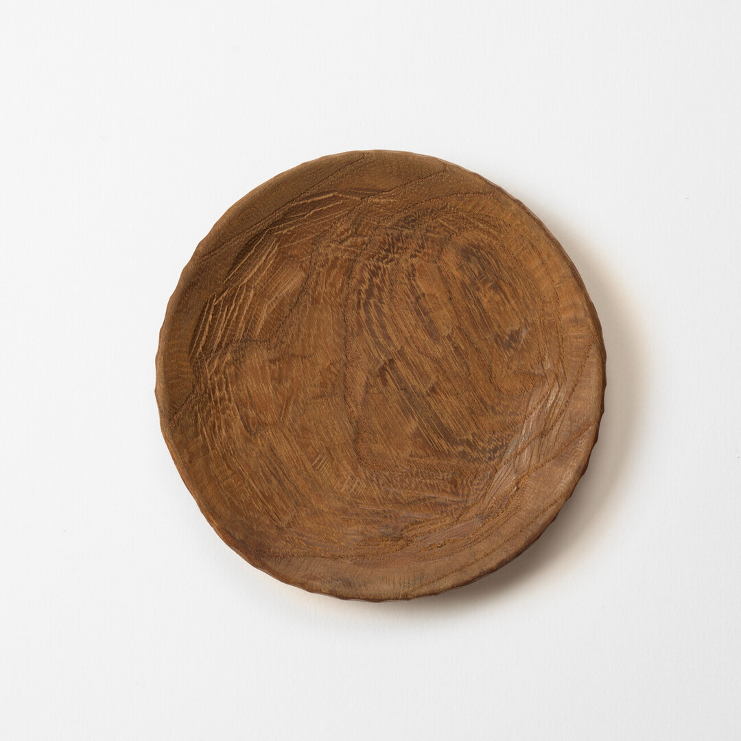 Keyaki Wood Plate by Ōya Takurō from Japan House London.