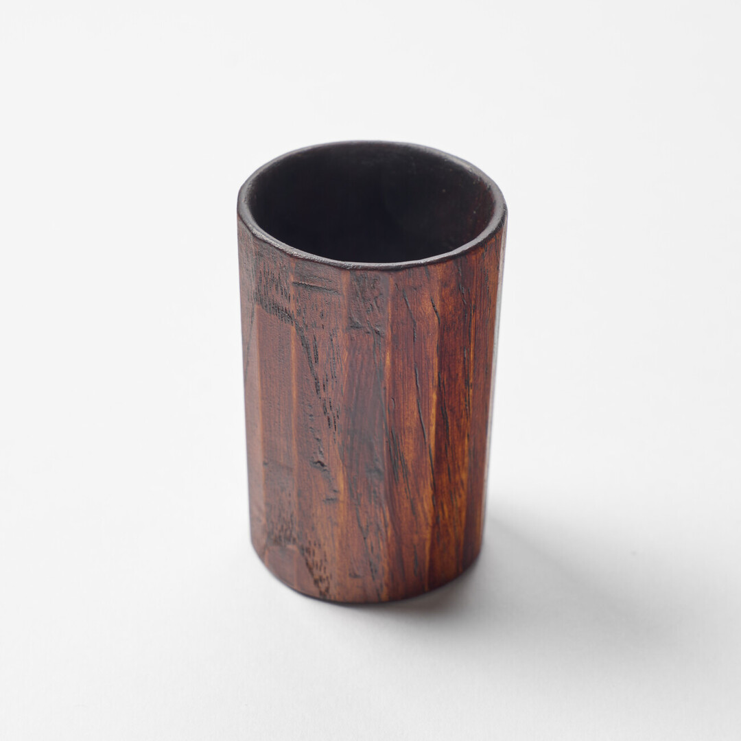 Lacquered Chestnut Wood Sake Cup by Ōya Takurō from Japan House London.