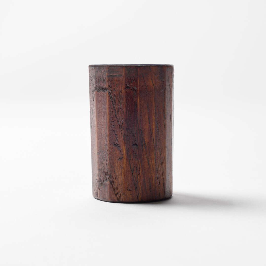 Lacquered Chestnut Wood Sake Cup by Ōya Takurō from Japan House London.