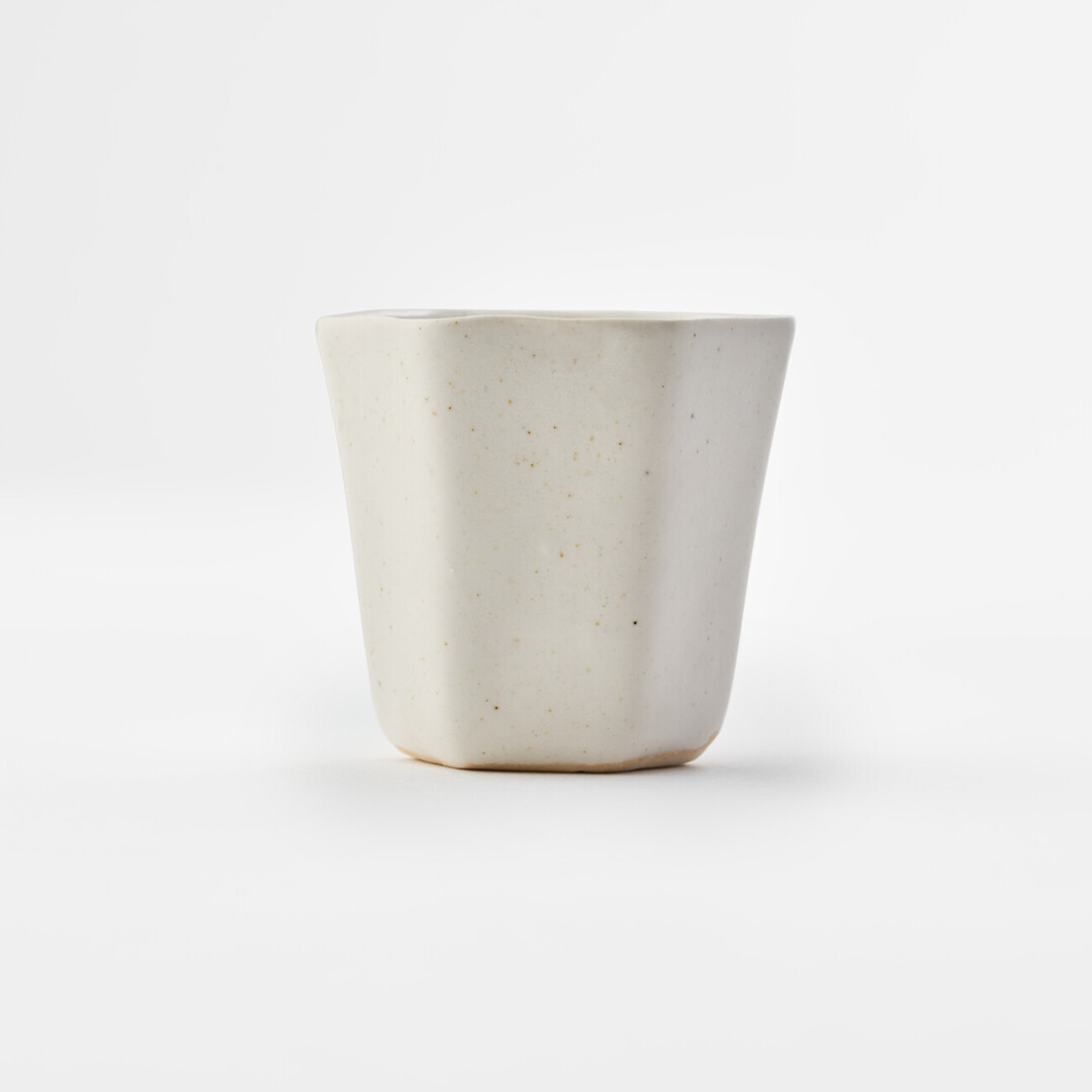 Porcelain Hexagonal Tea Cup by Iyama Mikiko from Japan House London.