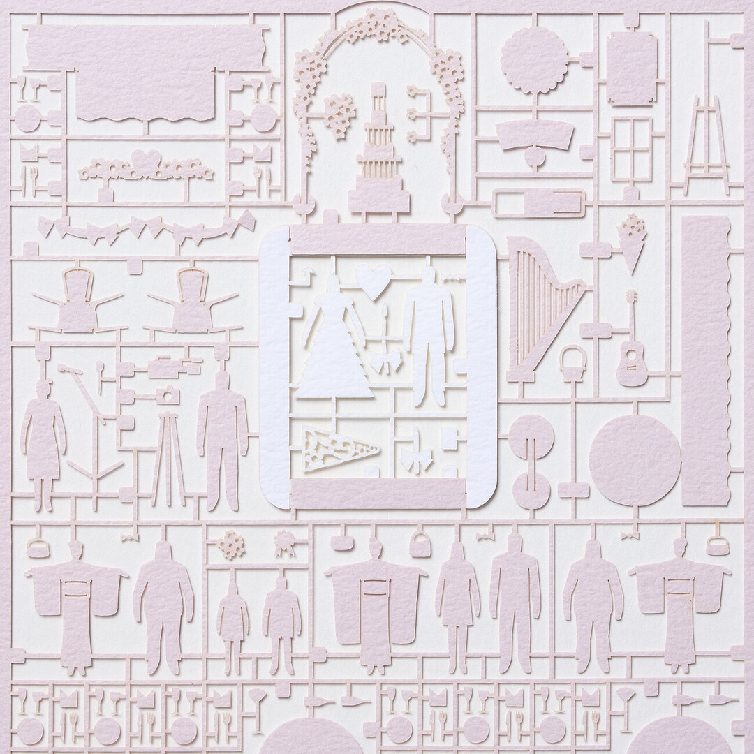 Laser cut wedding scene by Terada Mokei from Japan House London.