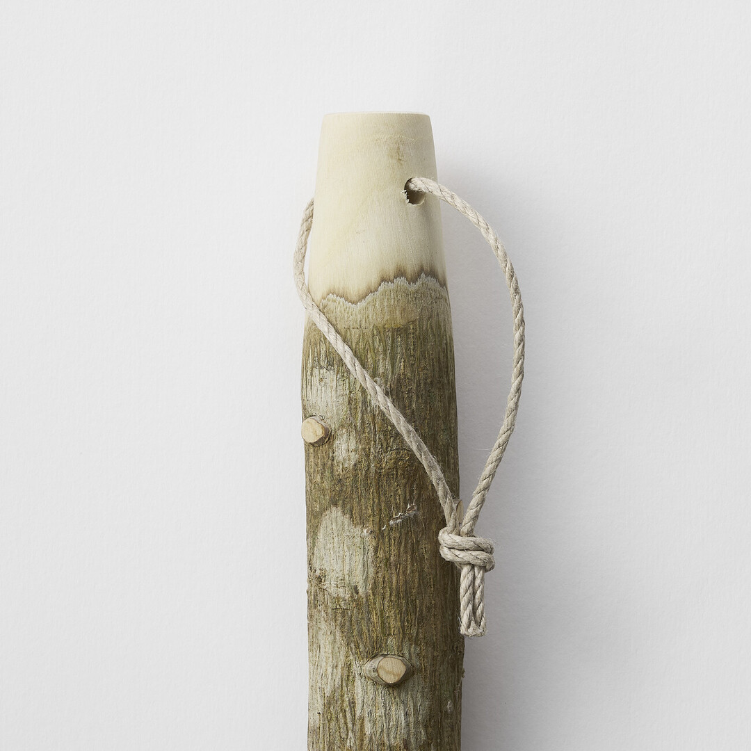 Sansho Surikogi Wooden Pestle end with a hole and a string tied through by Matsunoya from Japan House London.