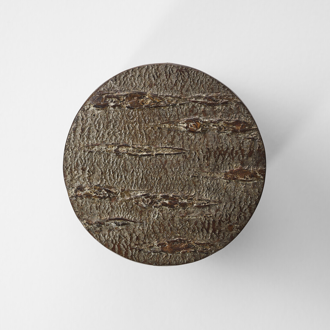 A tea caddy made from cherry bark by Tomioka Shoten from Japan House London.