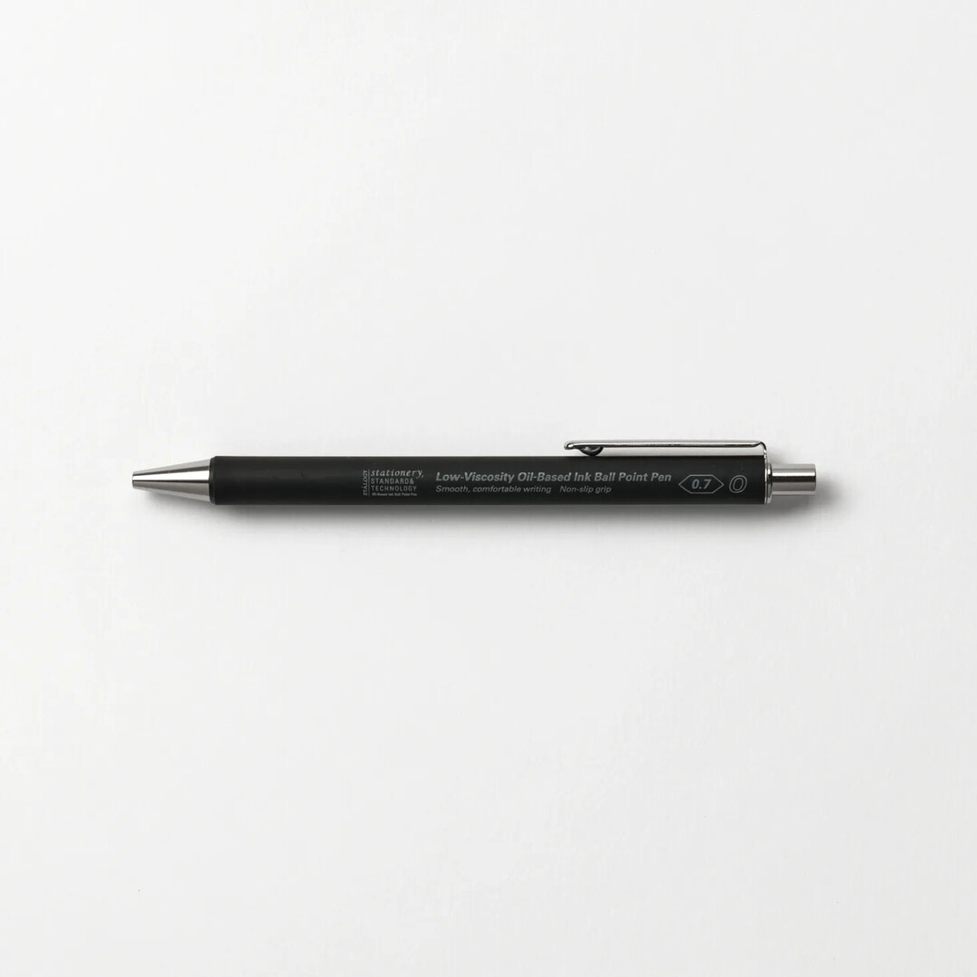 A black Ballpoint Pen 0.7mm by STALOGY from Japan House London.