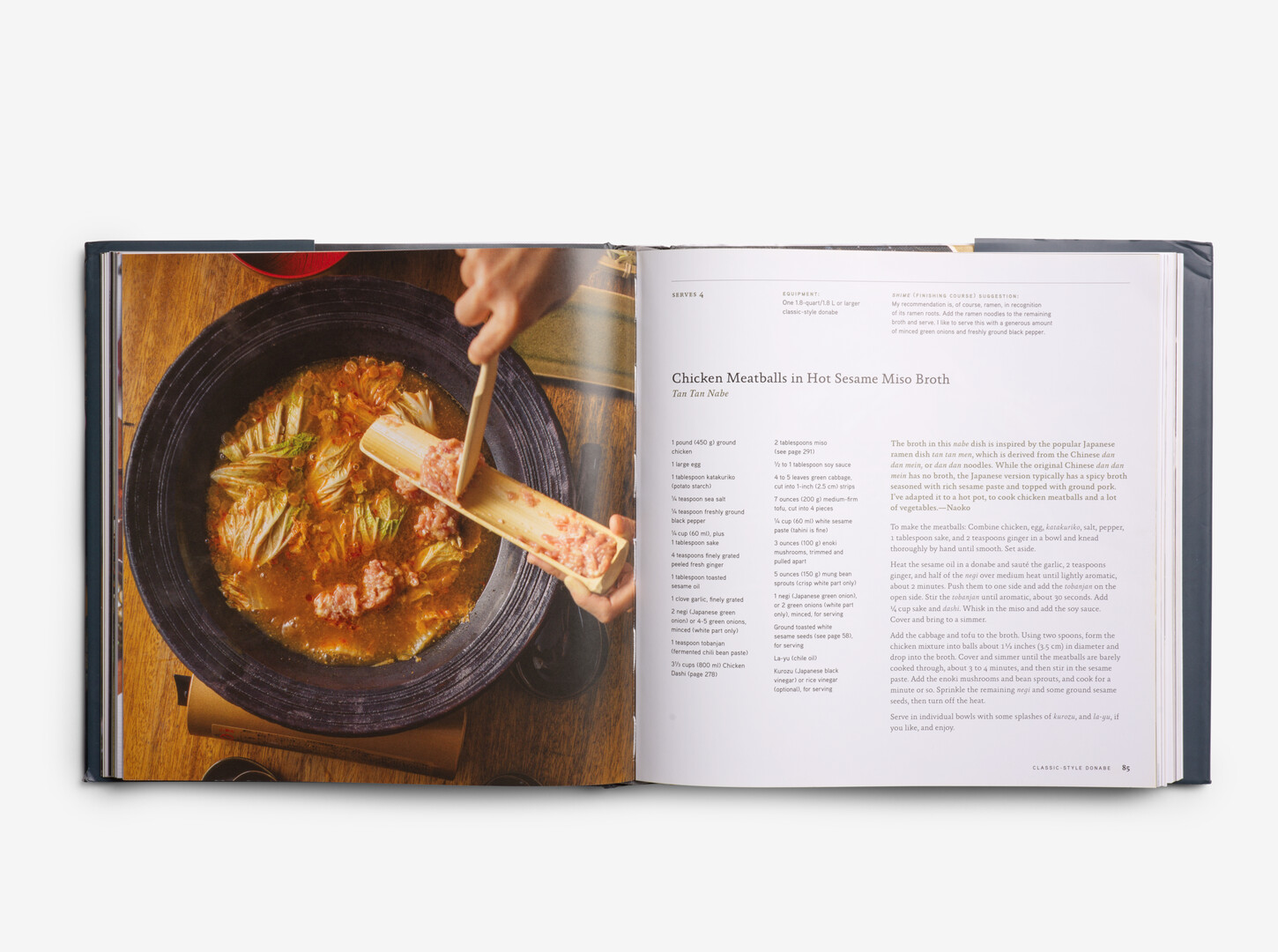 A spread of Donabe Classic and Modern Japanese Clay Pot Cooking by Takei Moore Naoko / Kyle Connaughton from Japan House London.