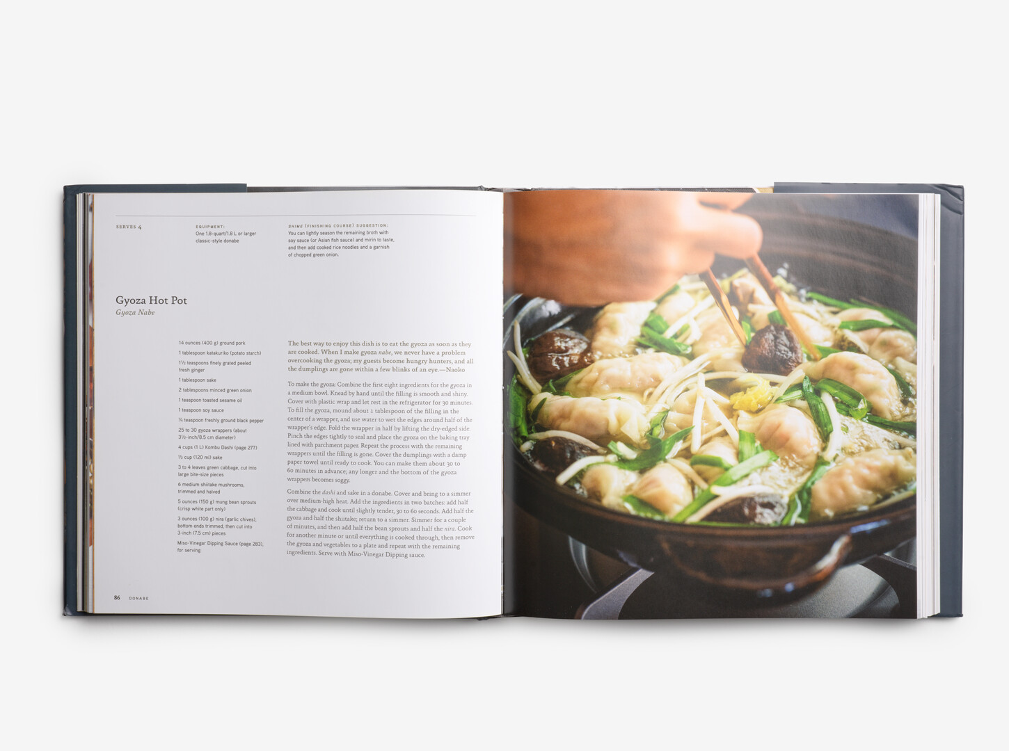 A spread of Donabe Classic and Modern Japanese Clay Pot Cooking by Takei Moore Naoko / Kyle Connaughton from Japan House London.