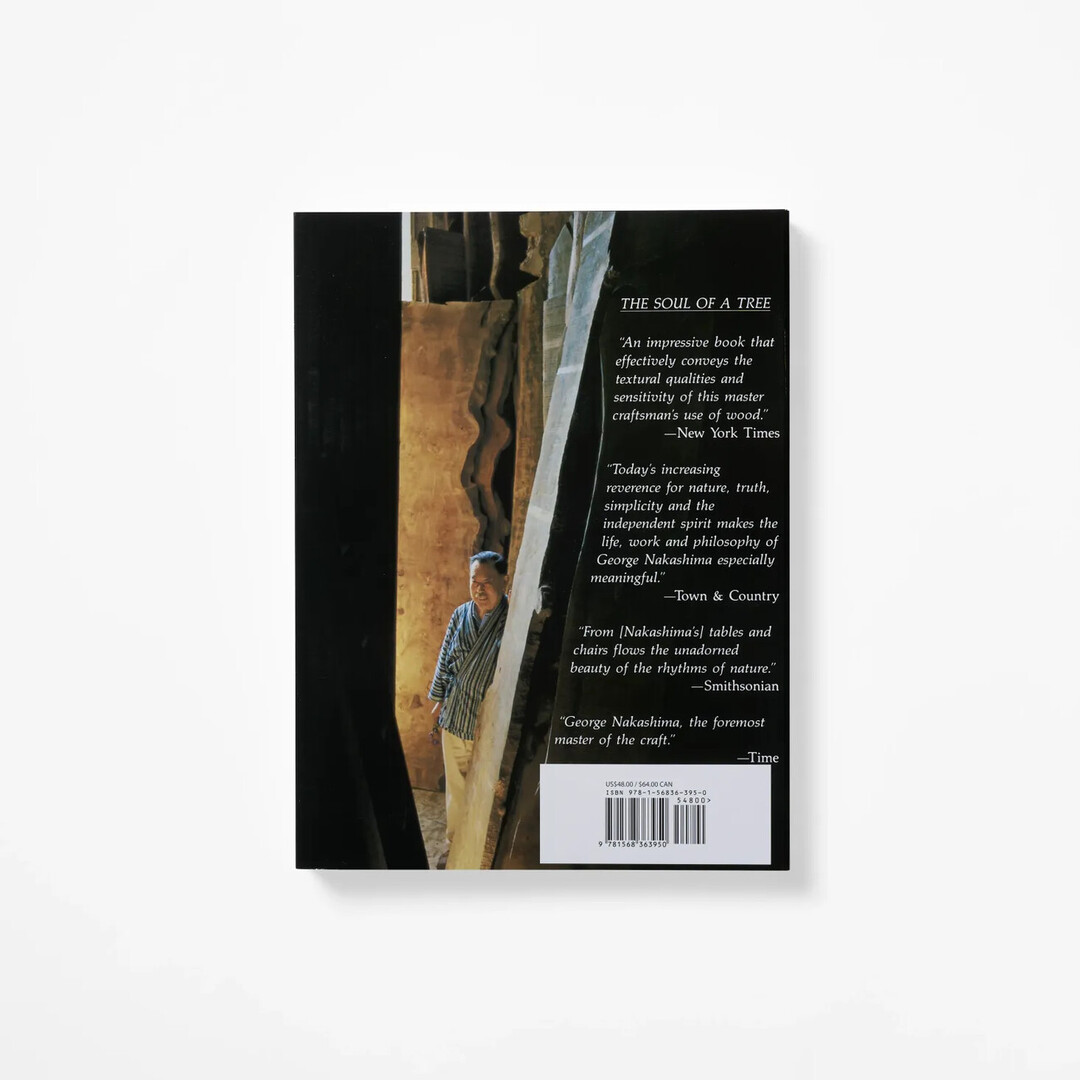 The back cover of The Soul of a Tree: George Nakashima from Japan House London.