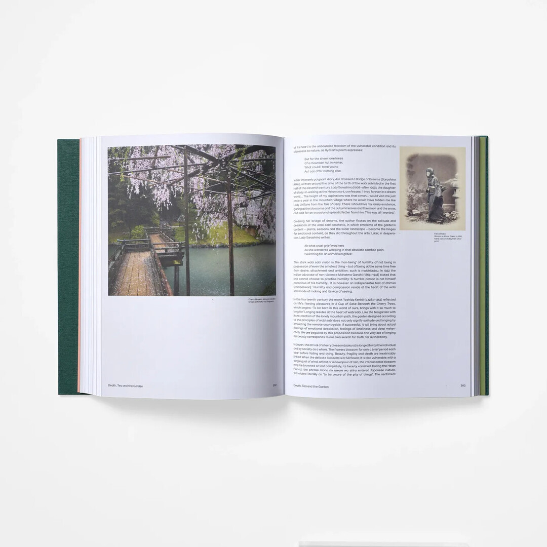 A spread of The Japanese Garden an images of a Japanese garden from Japan House London.