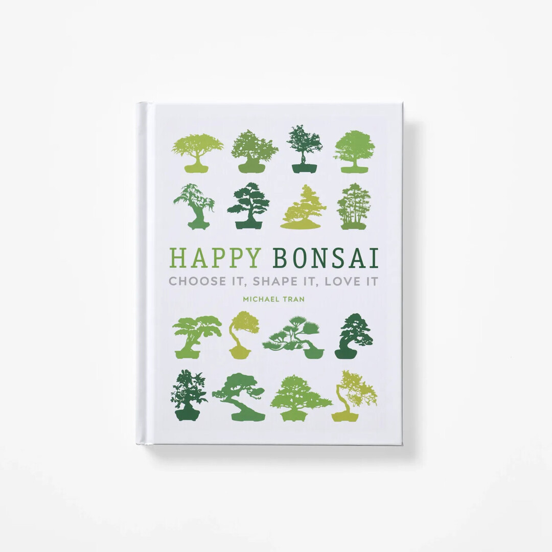 The front cover of Happy Bonsai from Japan House London.