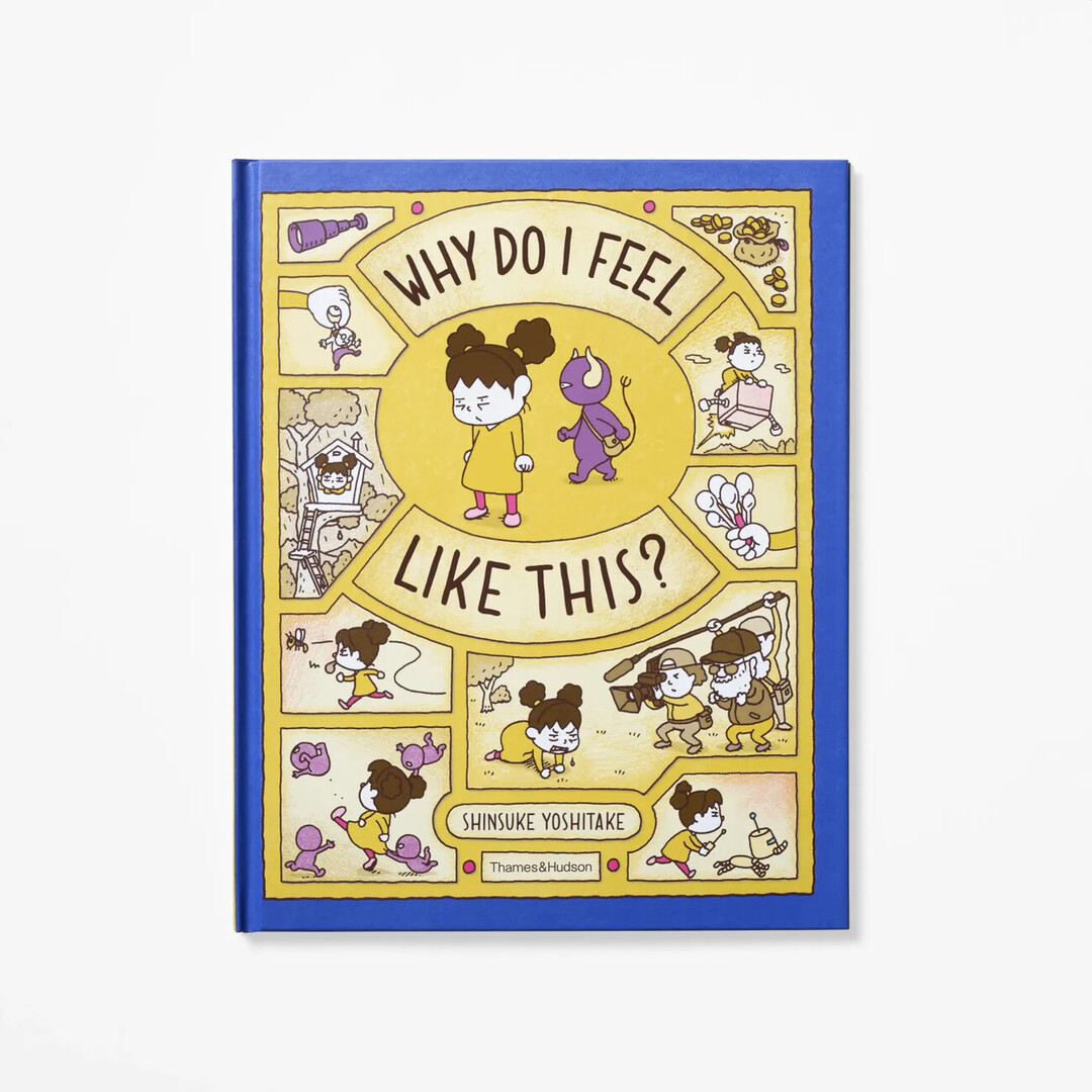 The front cover of Why Do I Feel Like This? with illustrations of a small girl exploring her feelings from Japan House London.