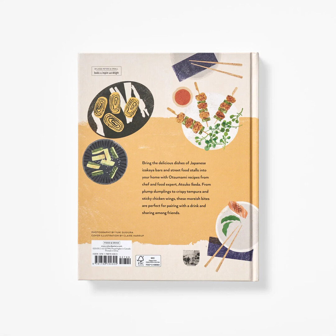 Back cover of Otsumami: Japanese Small Bites & Appetizers: Over 70 Recipes to Enjoy with Drinks from Japan House London.