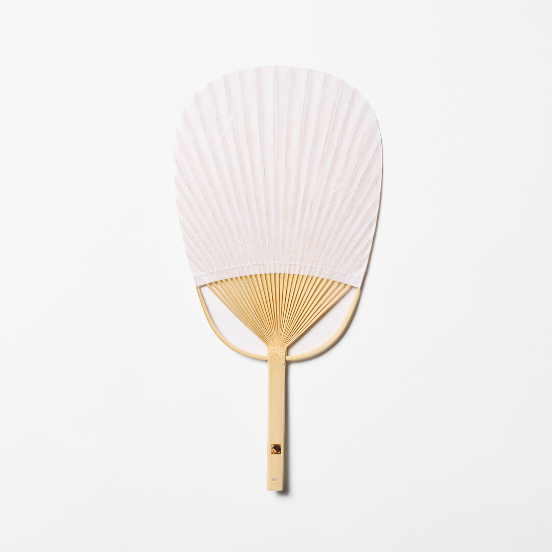 Japanese Bamboo Paper Oval Fan - Unryu by Uchiwaya Ryō from Japan House London.
