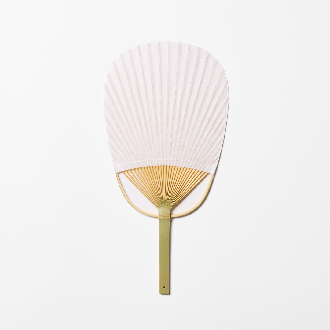Japanese Bamboo Paper Oval Fan - Unryu by Uchiwaya Ryō from Japan House London.