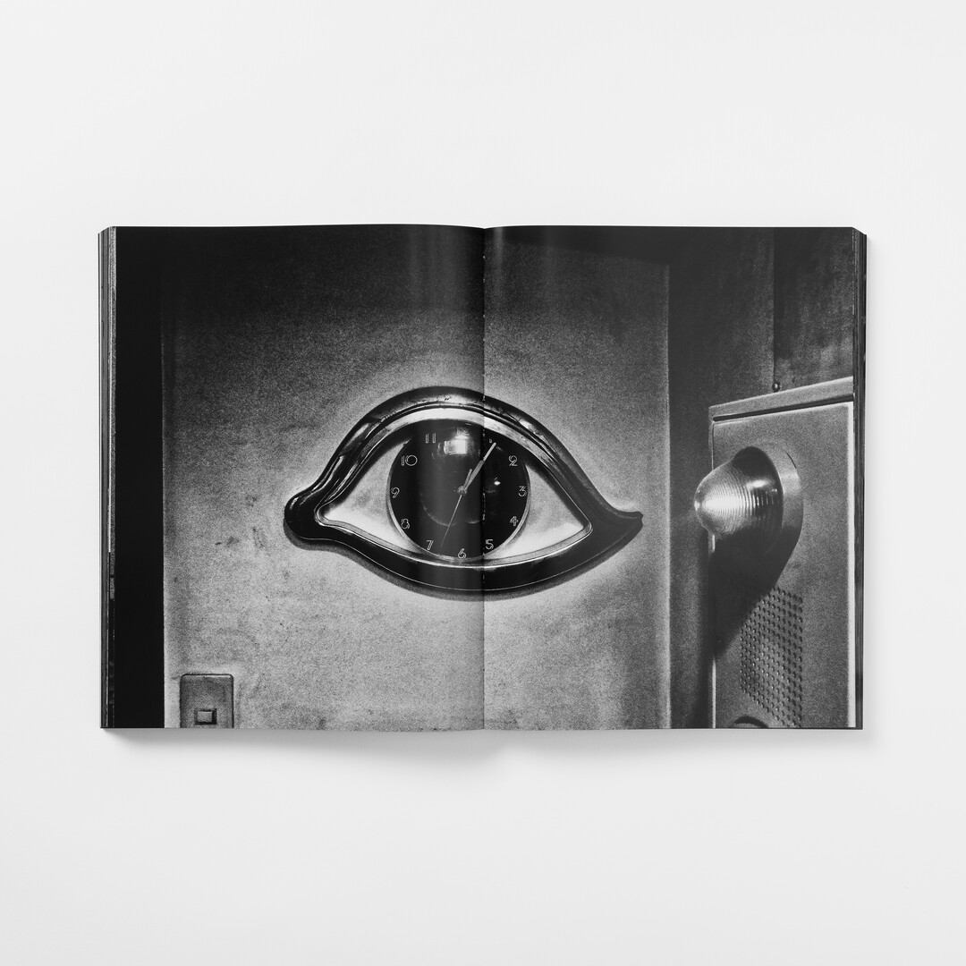 A spread with black and white photography by Moriyama Daidō from his book Record 2 from Japan House London.