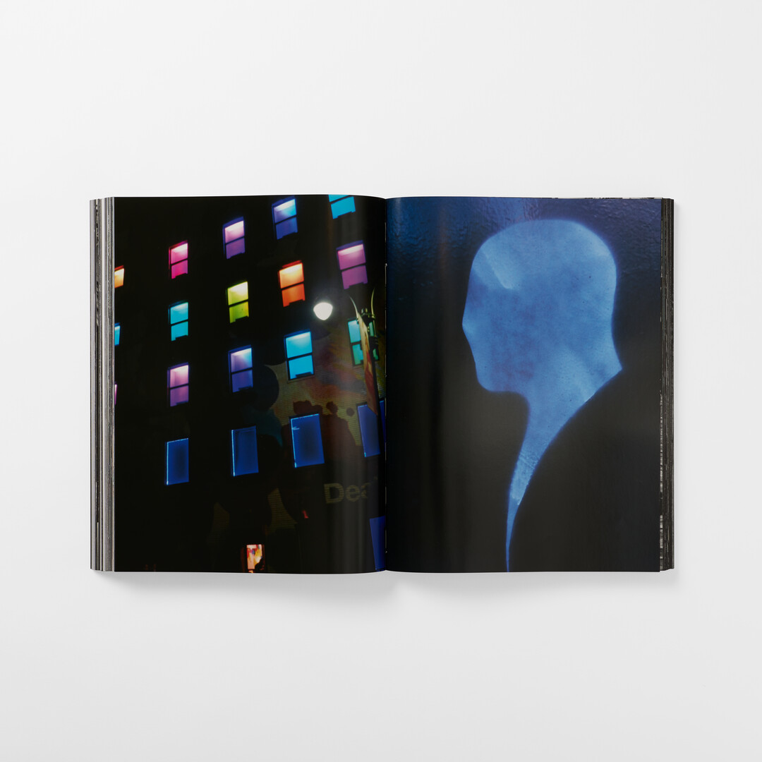 A spread with colour photography by Moriyama Daidō from his book Record from Japan House London.