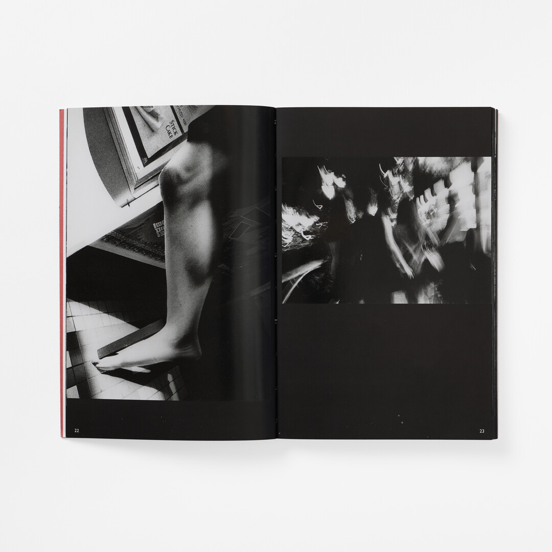 A spread with black and white photography from Moriyama Daidō Photofile from Japan House London.