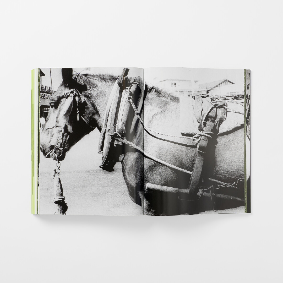 A spread with black and white photography by Moriyama Daidō from his book Quartet from Japan House London.