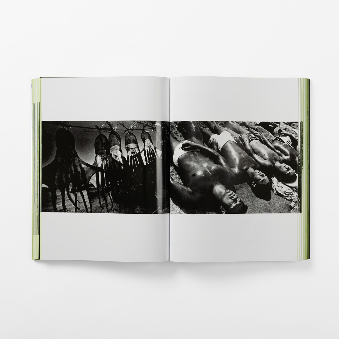A spread with black and white photography by Moriyama Daidō from his book Quartet from Japan House London.